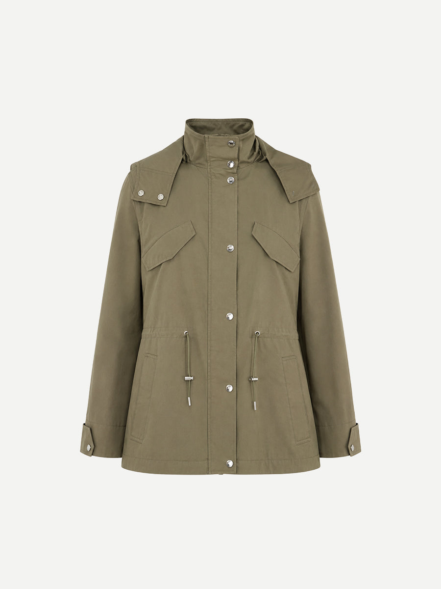Yves Salomon Parka 72cm Blended Cotton in Cevennes
