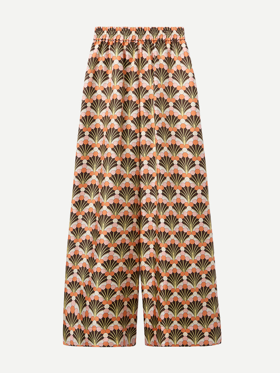 La DoubleJ Palazzo Pants in Florette Fan Brown