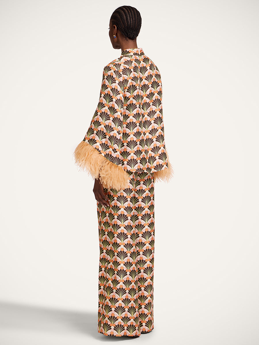 Palazzo Pants in Florette Fan Brown