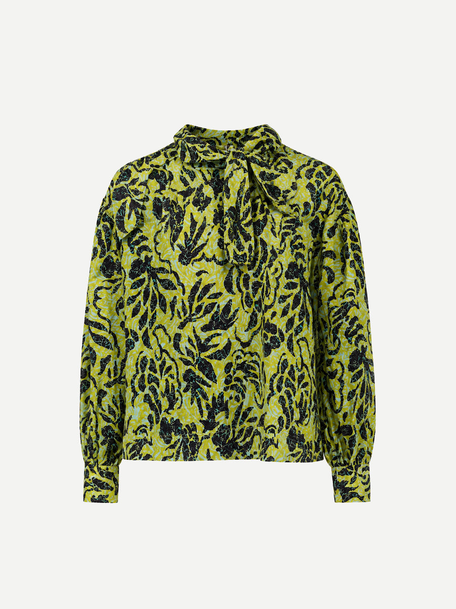 Pastel Long Sleeve Blouse in Chartreuse