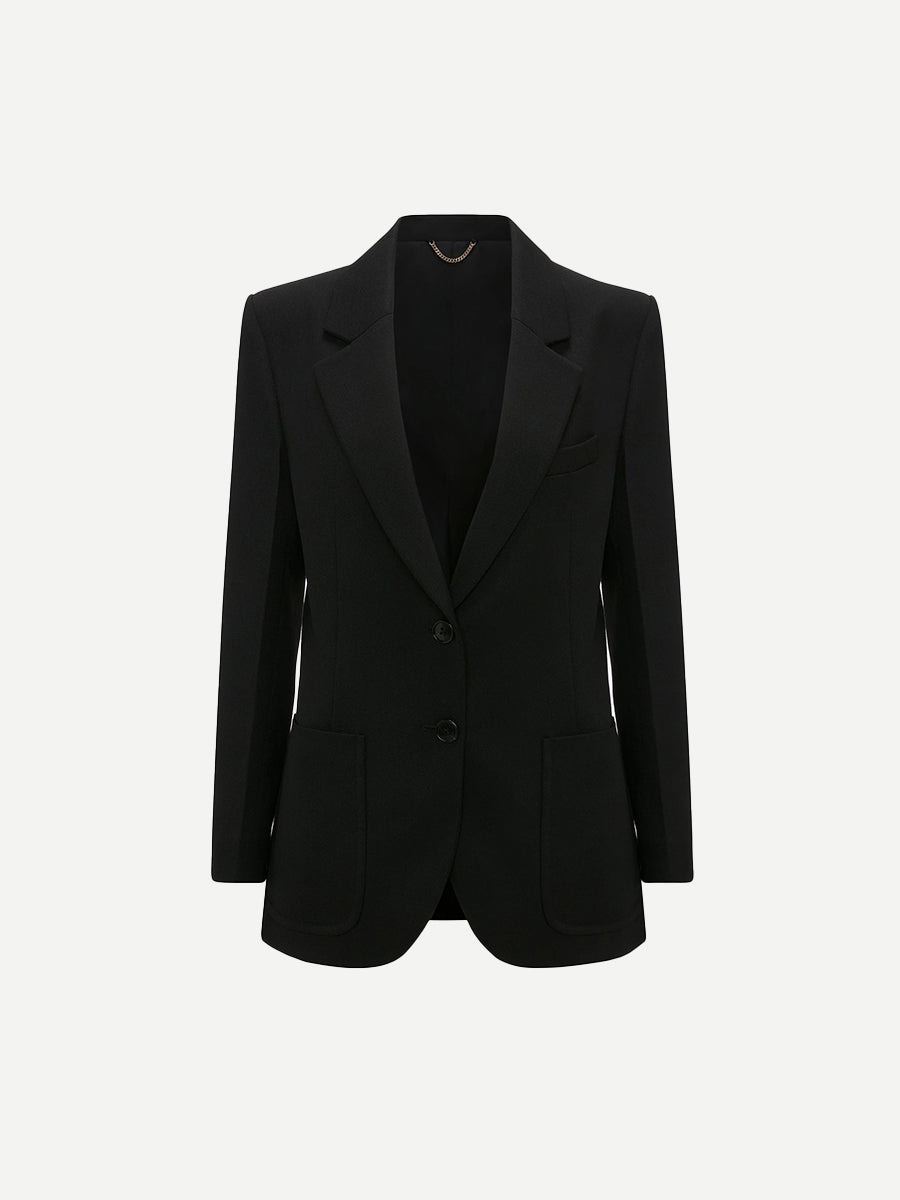 Victoria Beckham Patch Pocket Jacket in Black