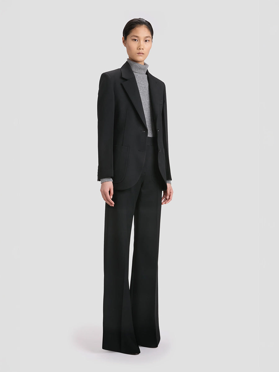 Victoria Beckham Patch Pocket Jacket in Black