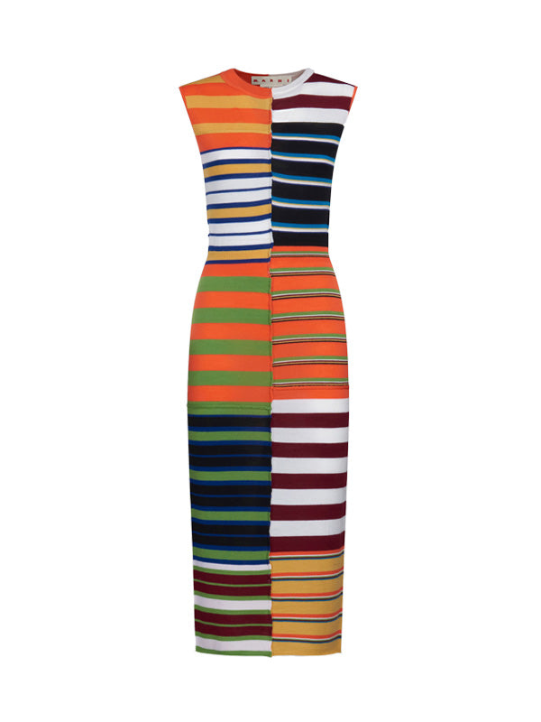 Marni Sleeveless Midi Dress in Multicolour