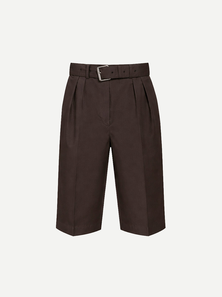 Dries Van Noten Peaches Shorts in Dark Brown
