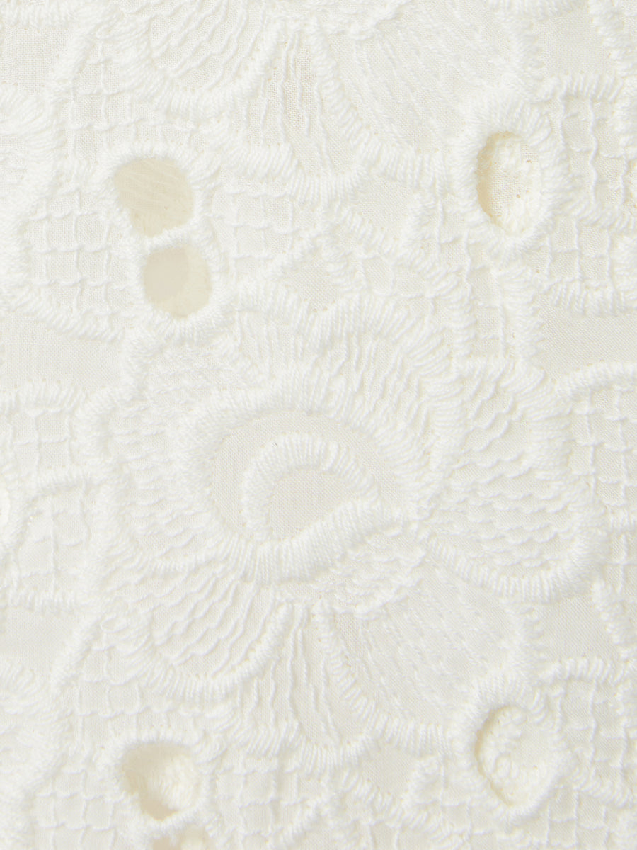 Peggy Shirt in Embroidered Ivory