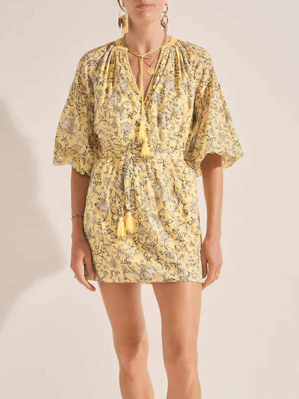 Ilio Nema | Peithos Dress in Yellow Batik