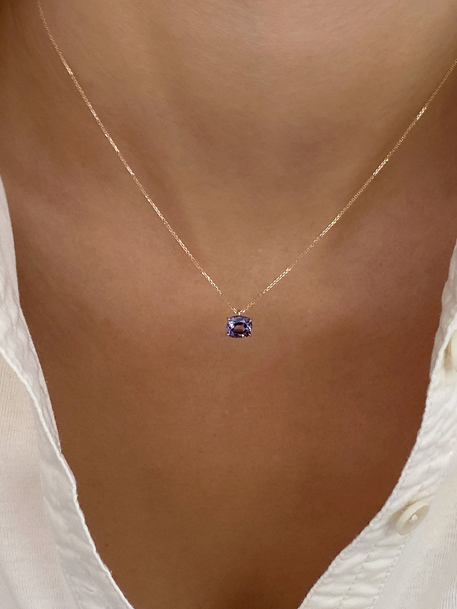 Pembe Cushion Cut Pendant in Madagascan Lavender