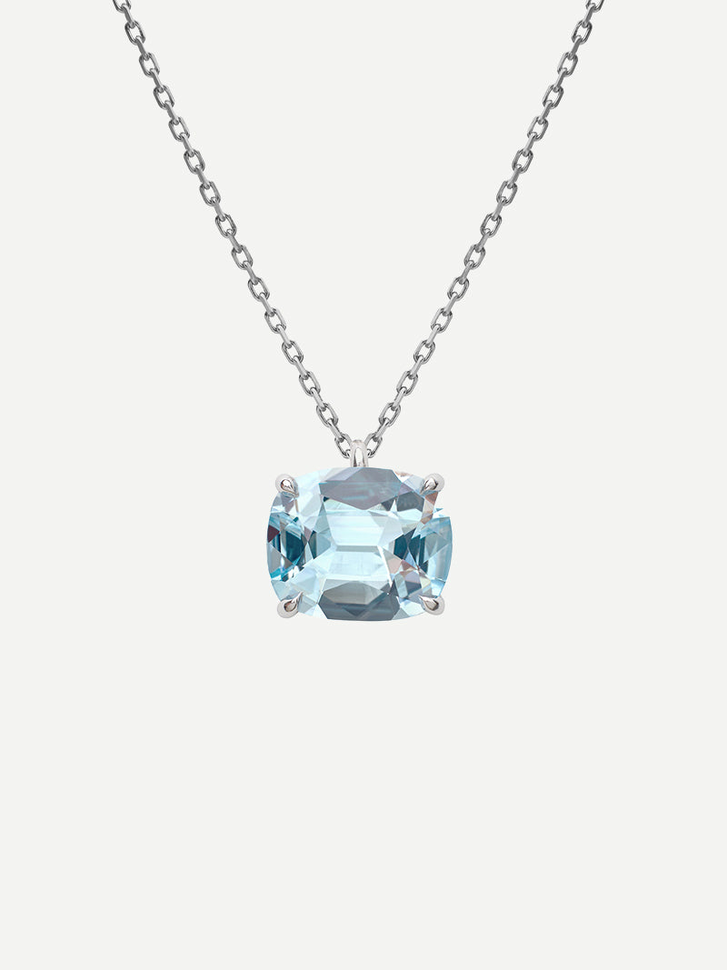Pembe Pendant in Aquamarine/White Gold
