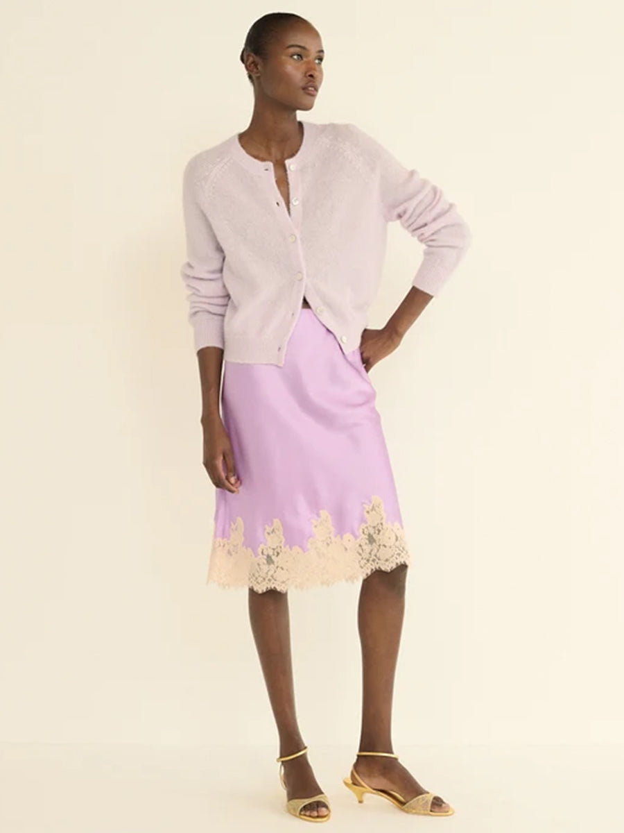 Petra Cardigan in Violet Thistle