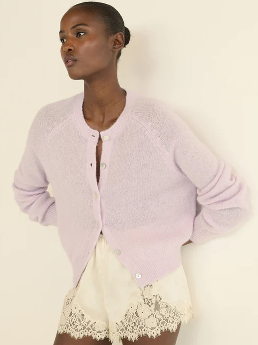 Petra Cardigan in Violet Thistle