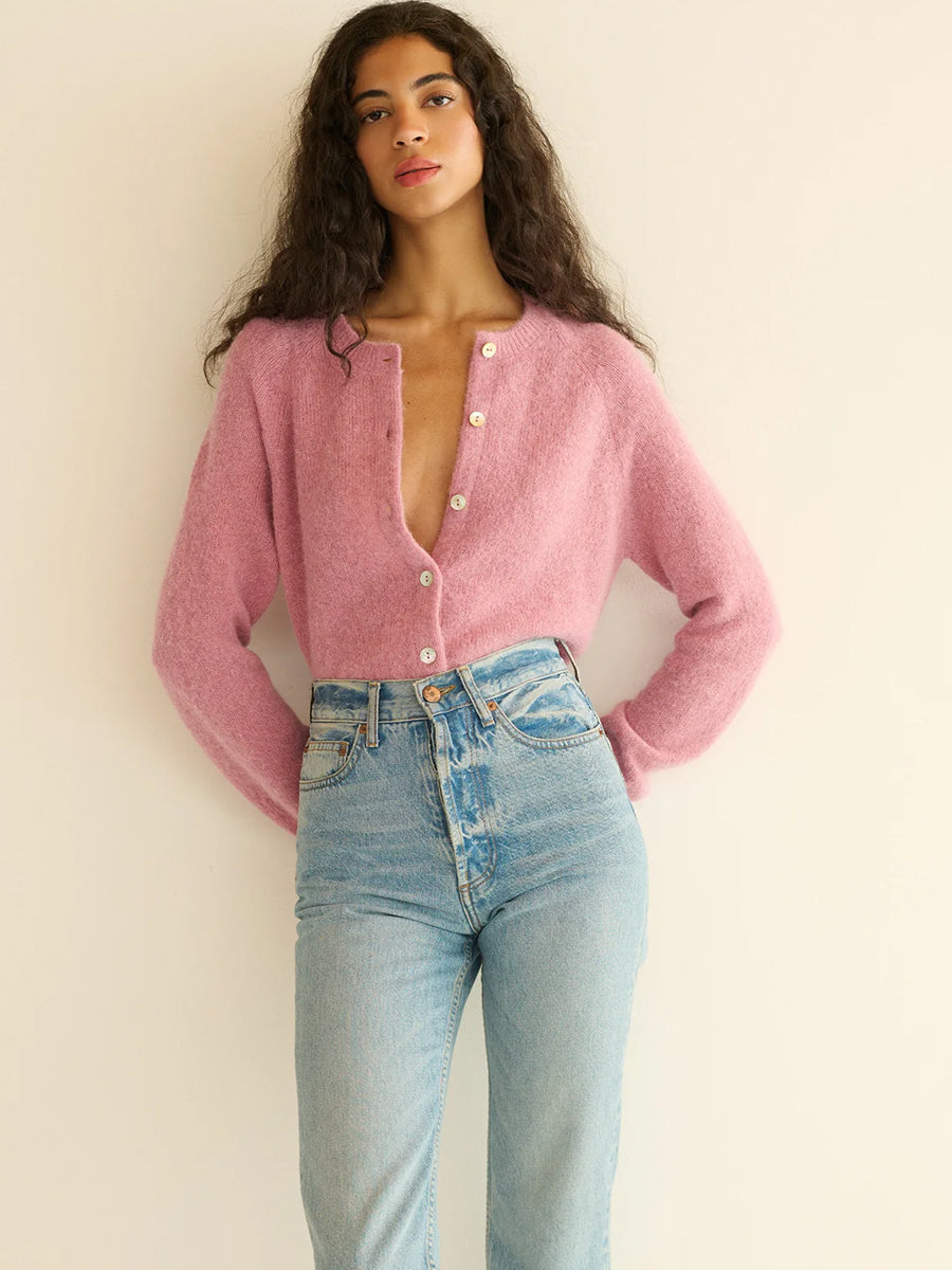 Petra Cardigan in Rosebud