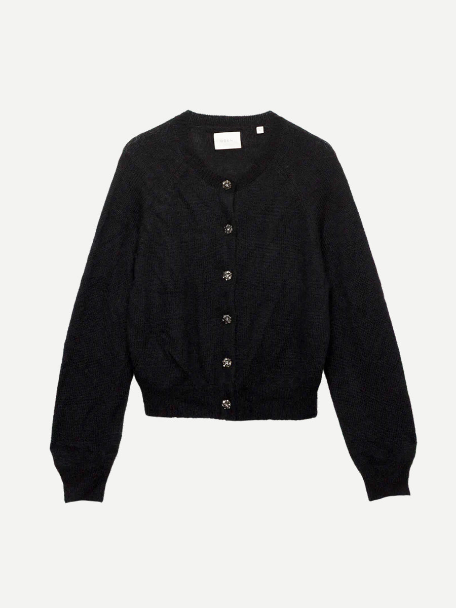 Doen Petra Crystal Cardigan in Black