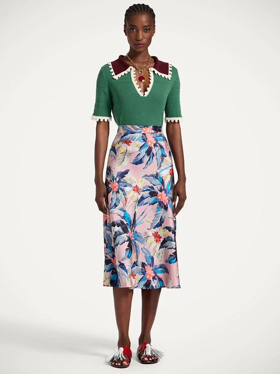 La DoubleJ Picket Polo Cashmere Top in Solid Green | Shop Adam Heath, Western Australia