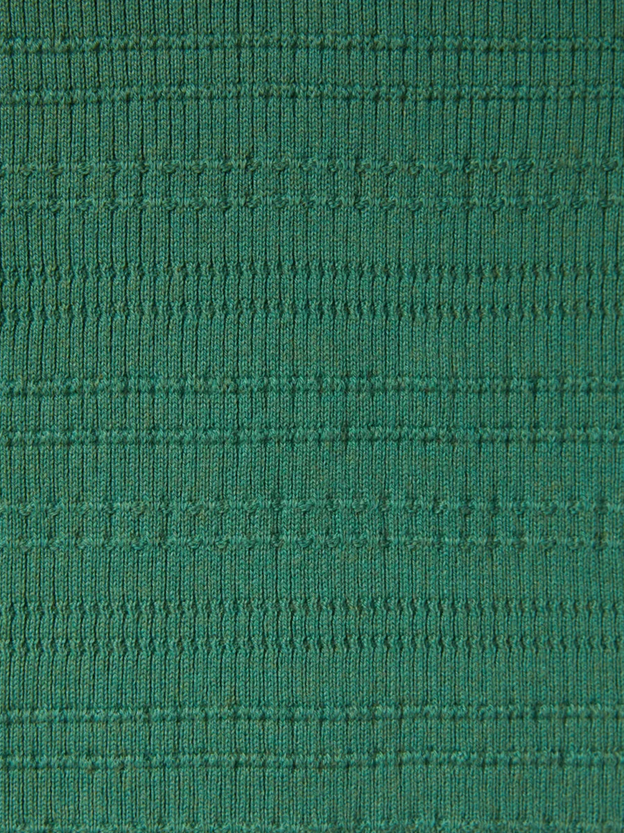 Picket Polo Cashmere Top in Solid Green