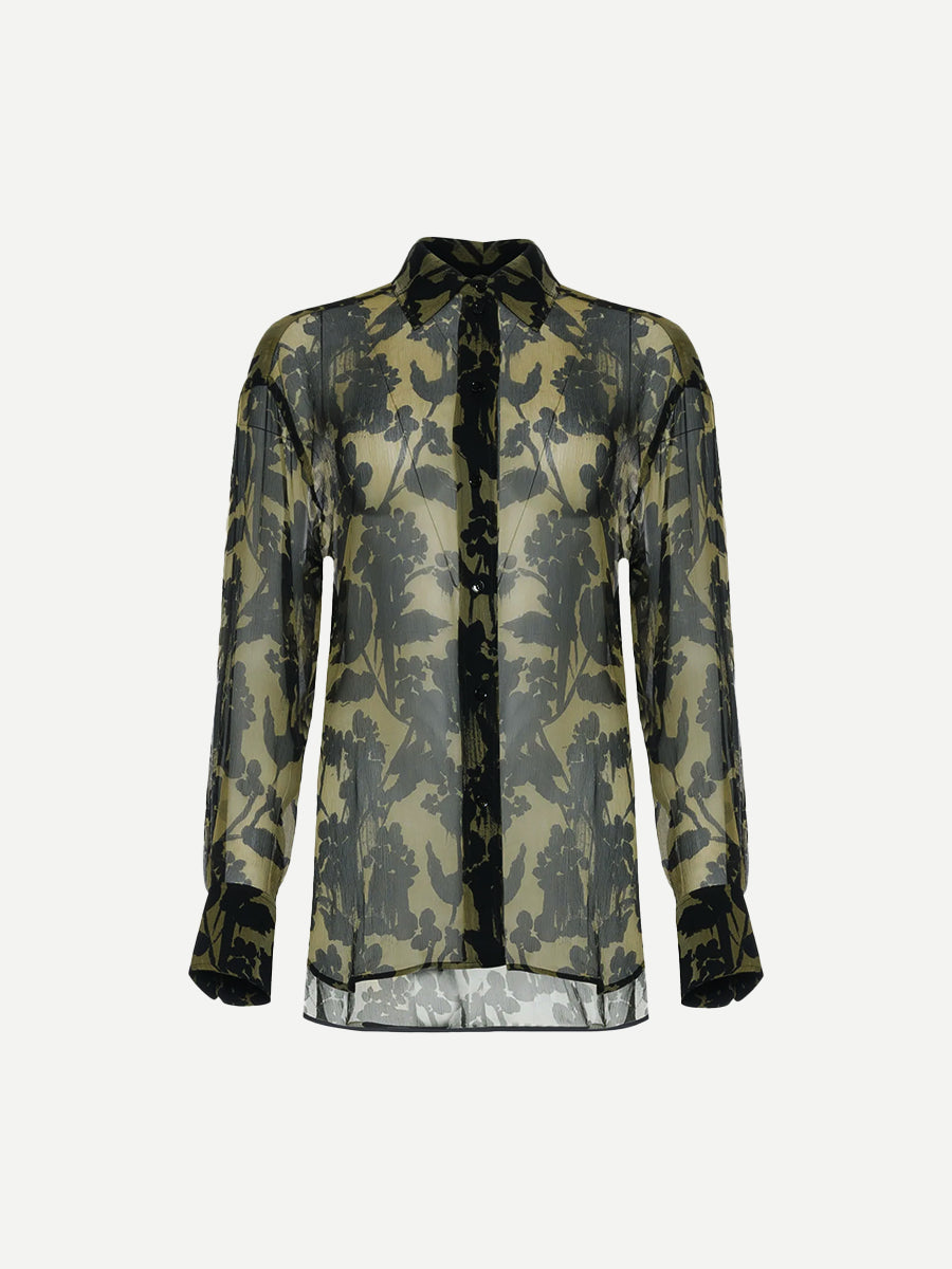 Victoria Beckham | Pyjama Shirt in Willow/Black