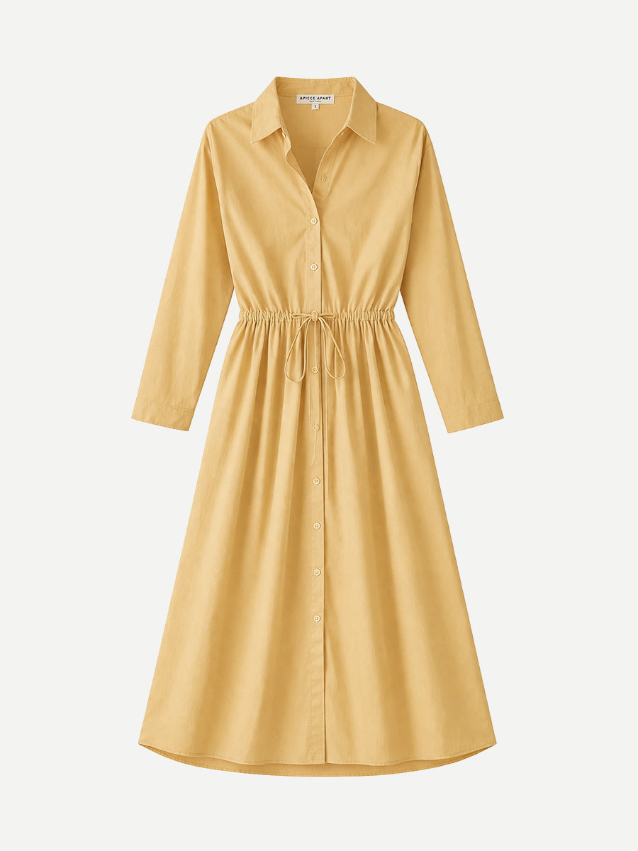 Apiece Apart Priska Shirt Dress in Sun Butter