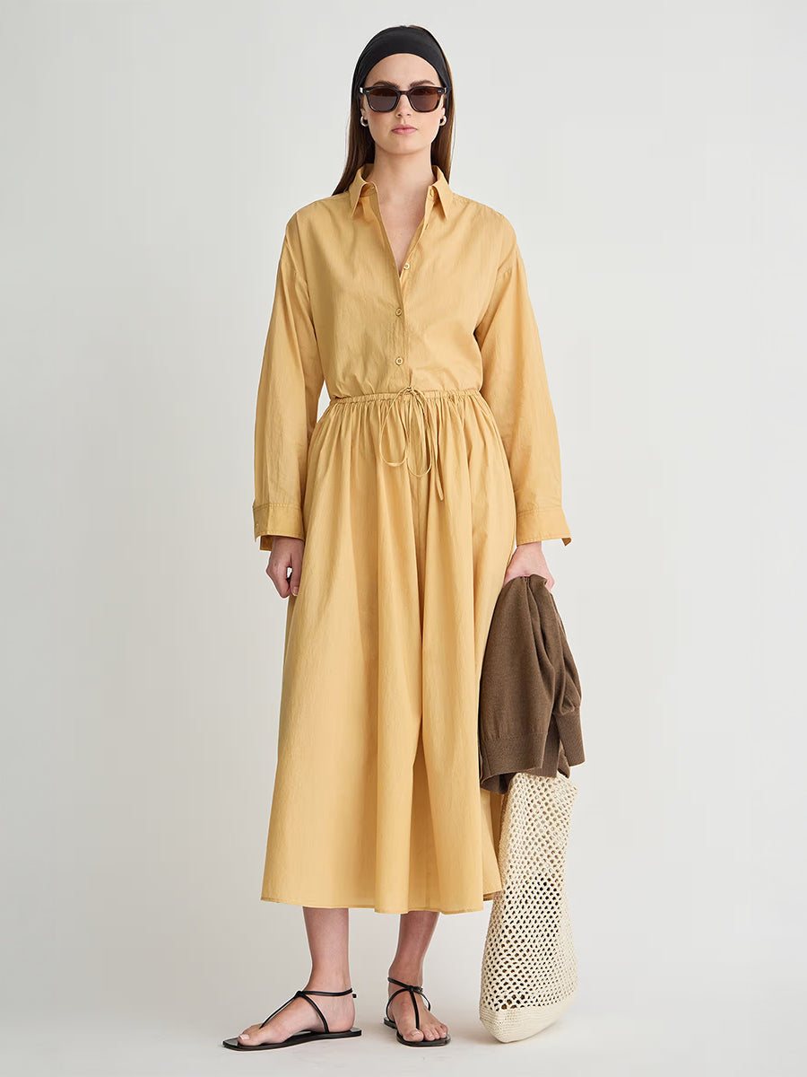Apiece Apart Priska Shirt Dress in Sun Butter
