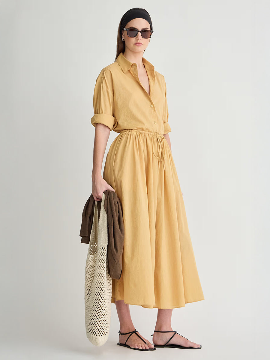 Apiece Apart Priska Shirt Dress in Sun Butter
