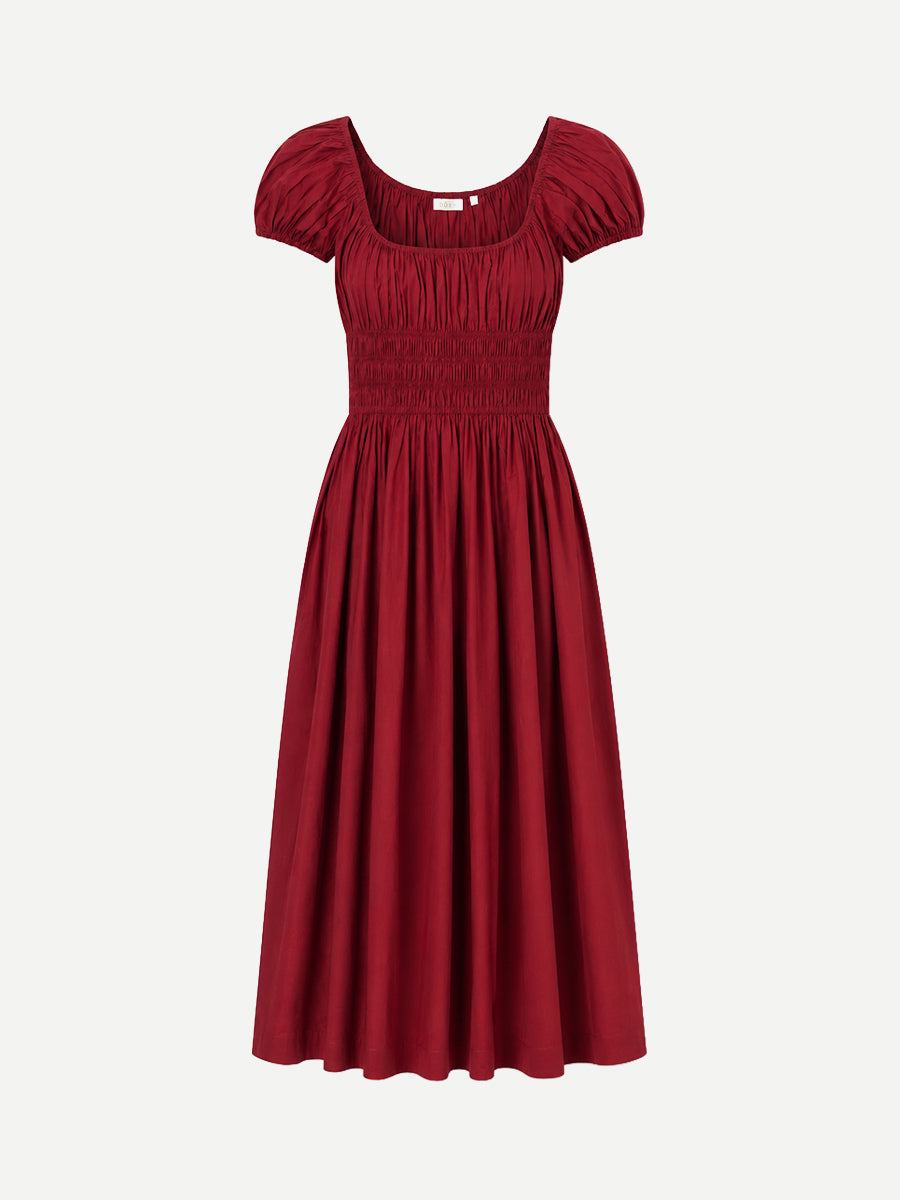 Doen Quinley Dress in Deep Ruby