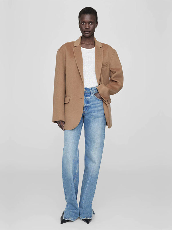 Anine Bing Quinn Blazer in Camel