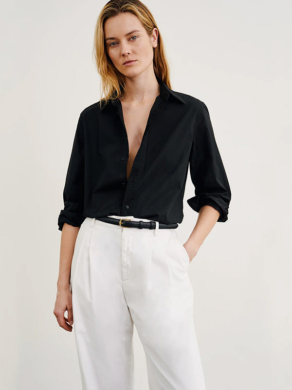 Nili Lotan Raphael Classic Shirt in Black