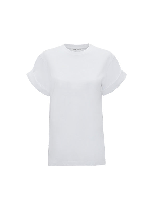 Victoria Beckham Relaxed Fit T-Shirt in White