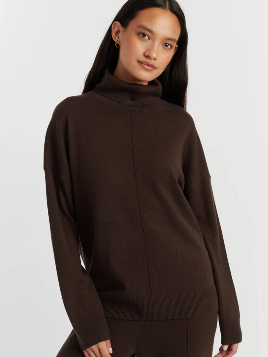 Chinti and Parker Relaxed Polo in Chocolate