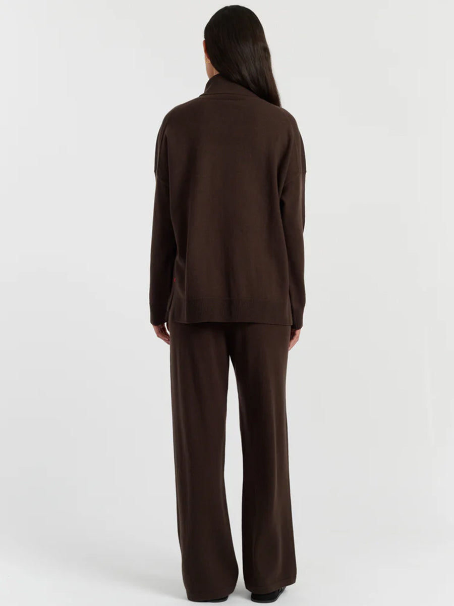 Chinti and Parker Relaxed Polo in Chocolate