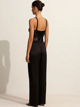 Matteau Relaxed Satin Pant in Black