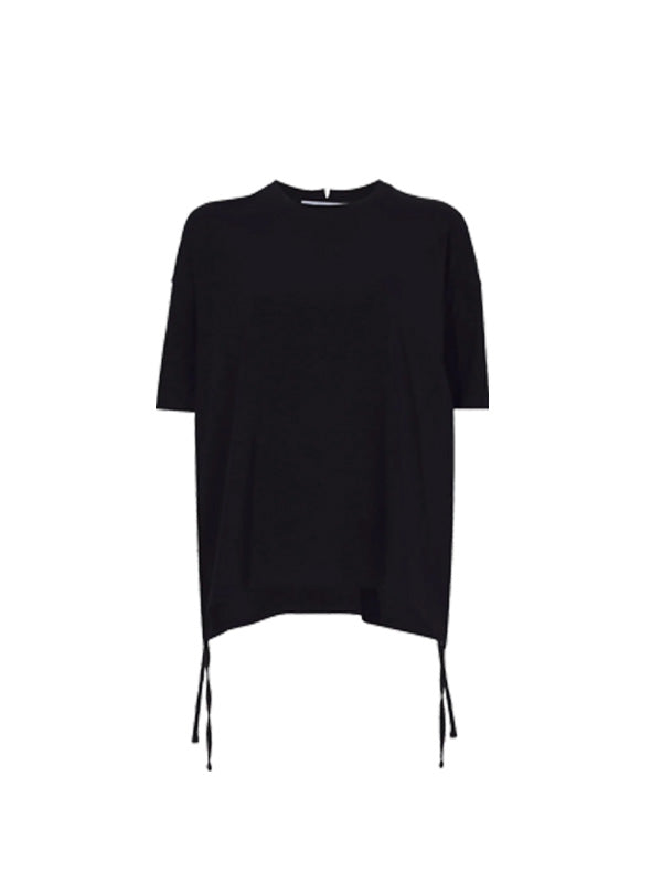PROENZA SCHOULER WHITE LABEL | Relaxed Side Tie T-Shirt in Black
