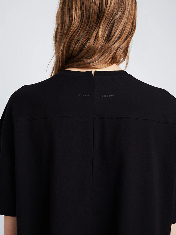 PROENZA SCHOULER WHITE LABEL | Relaxed Side Tie T-Shirt in Black