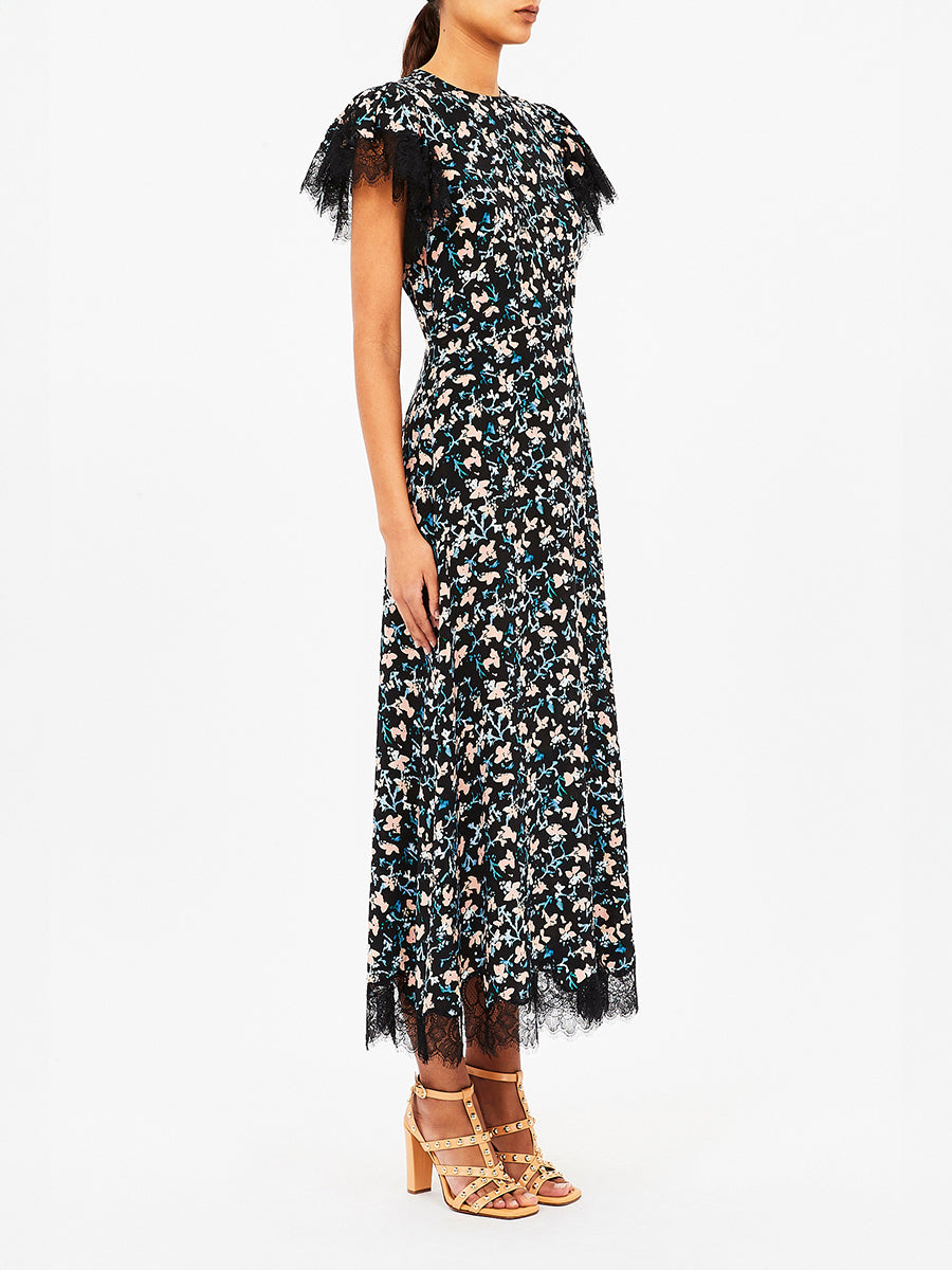 Ulla Johnson Renee Cape Sleeve Dress in Nocturne