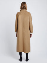 PROENZA SCHOULER WHITE LABEL | Reversible Double Face Coat in Camel/Off White