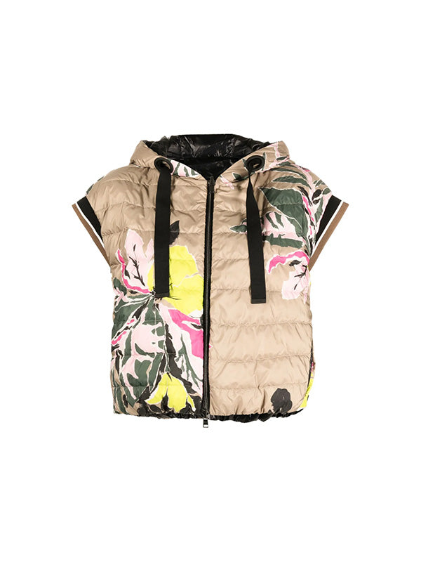 Herno Reversible Hooded Gilet in Floral