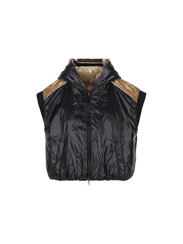 Herno Reversible Hooded Gilet in Floral