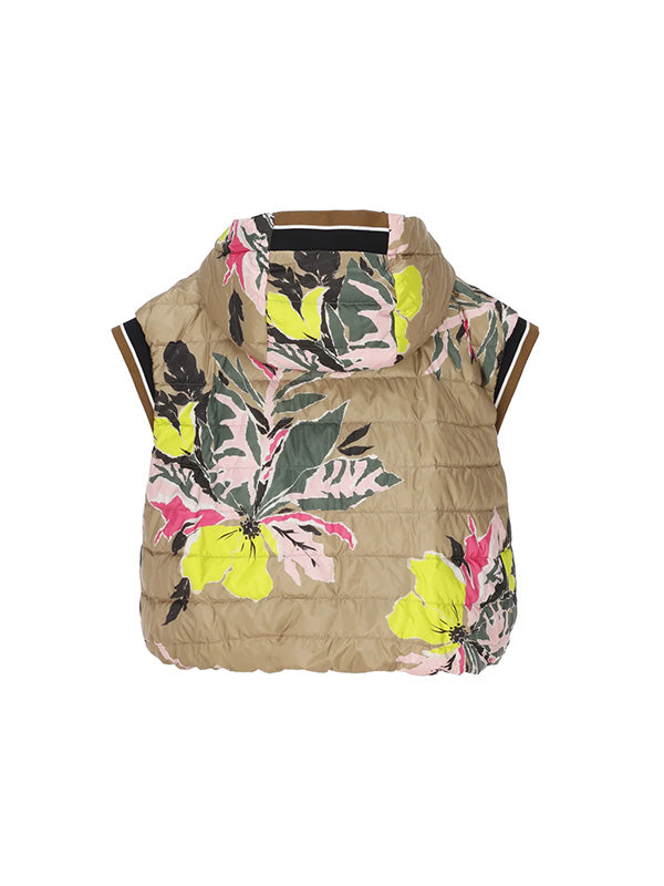 Herno Reversible Hooded Gilet in Floral