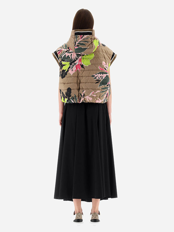 Herno Reversible Hooded Gilet in Floral