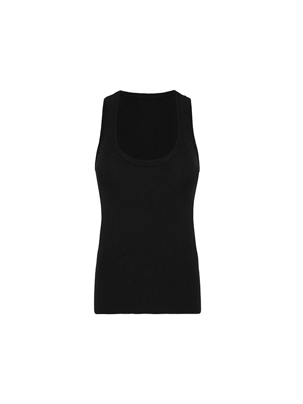 Matteau | Ribbed Tank in Black