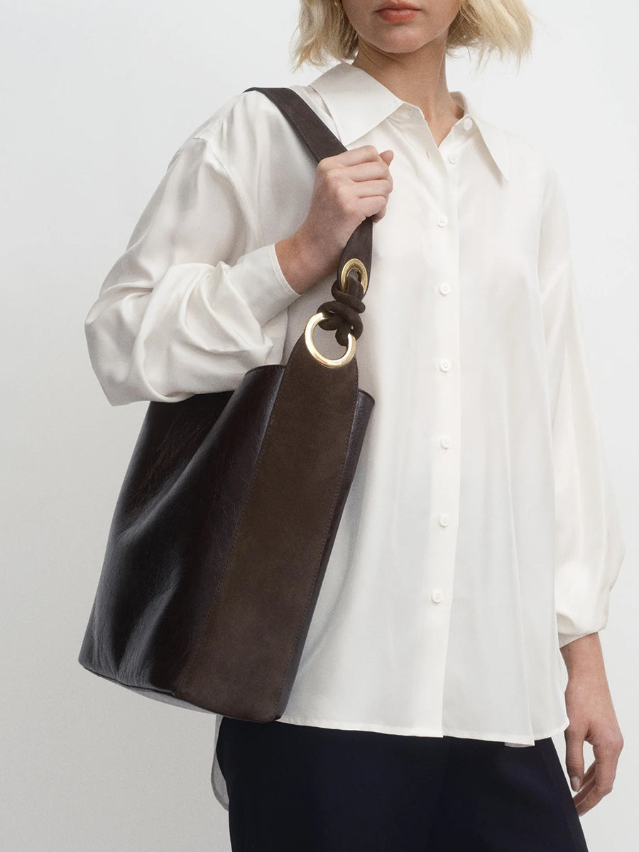 Anya Hindmarch Ringo Shoulder Bag in Chocolate