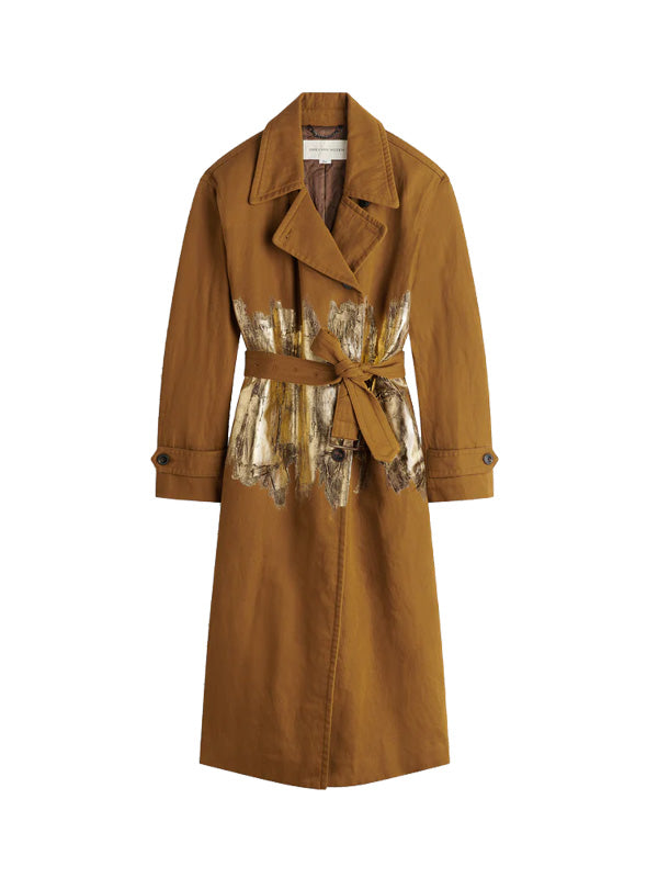 Dries Van Noten Ronas HP 7251 Coat in Umber