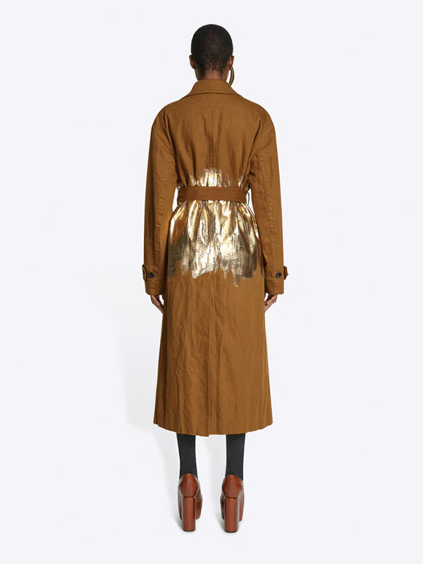 Dries Van Noten Ronas HP 7251 Coat in Umber