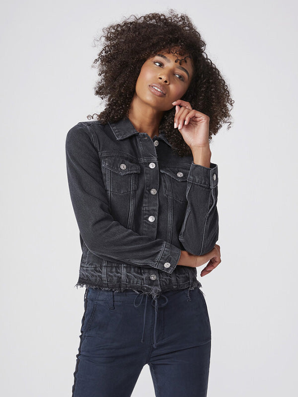 Paige Denim Rowan Jacket in Faded Onyx