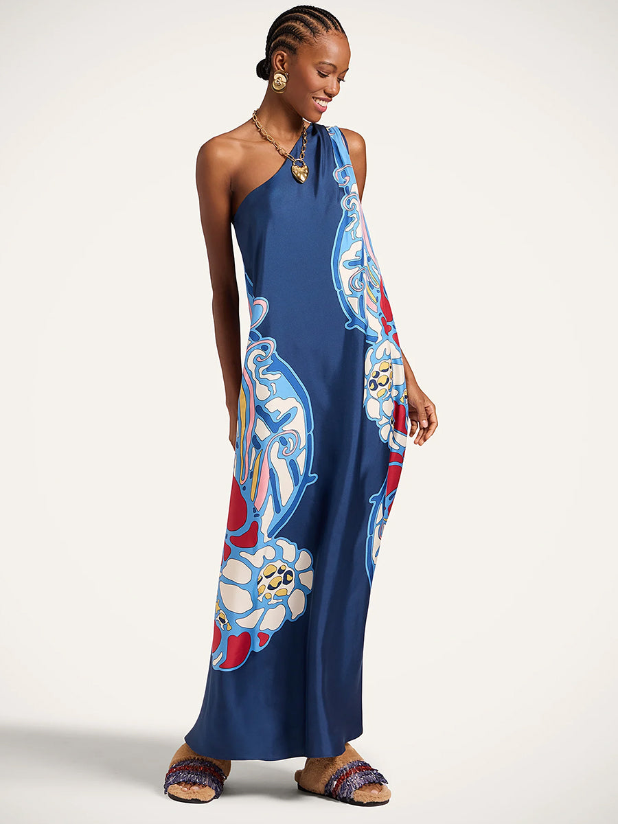 Roy Dress in Lemuria Placee Blue