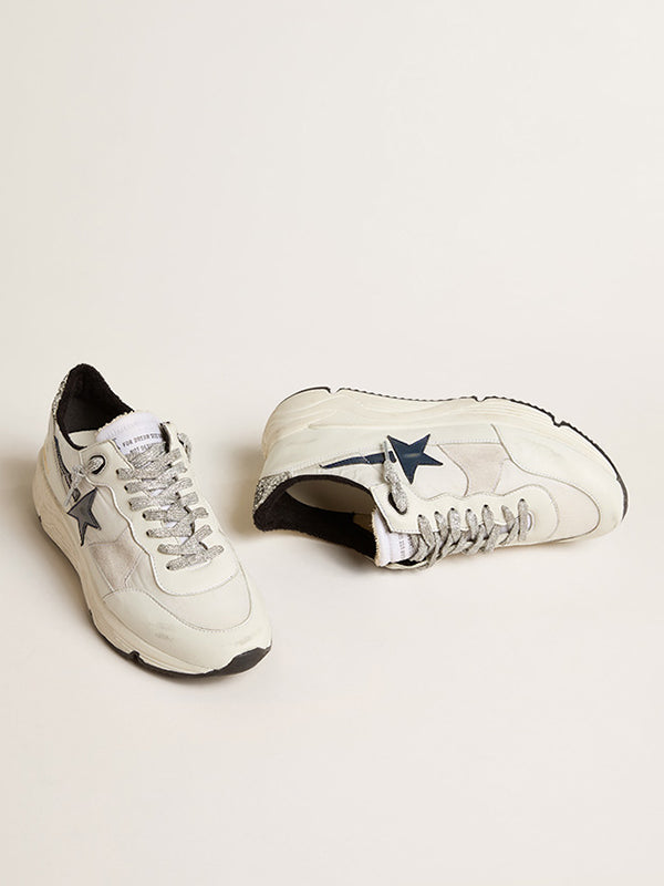 Golden Goose | Running Sole Sneaker in Metallic White