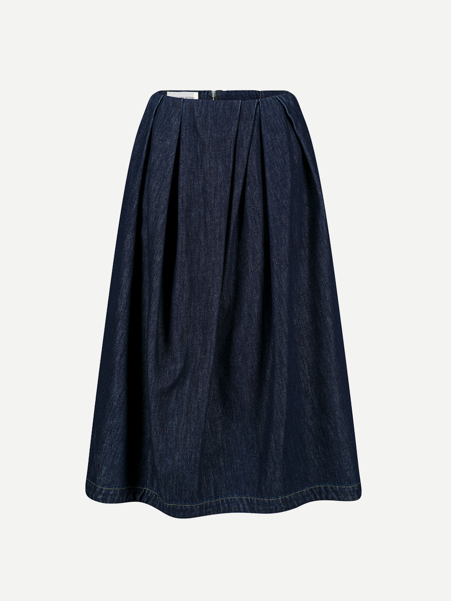 Dries Van Noten Sonista Denim Skirt in Indigo