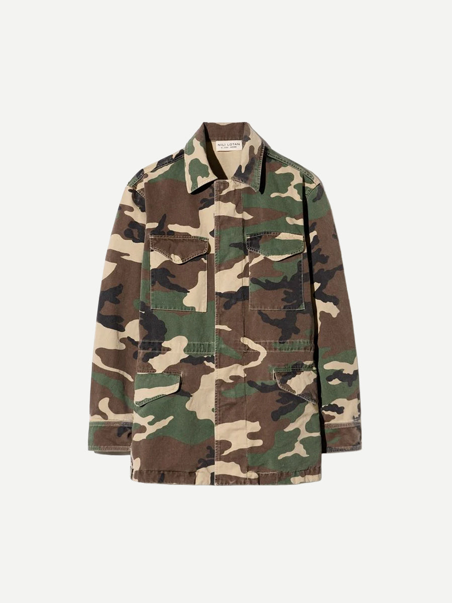 Sacha Jacket in Khaki Overdyed Camo