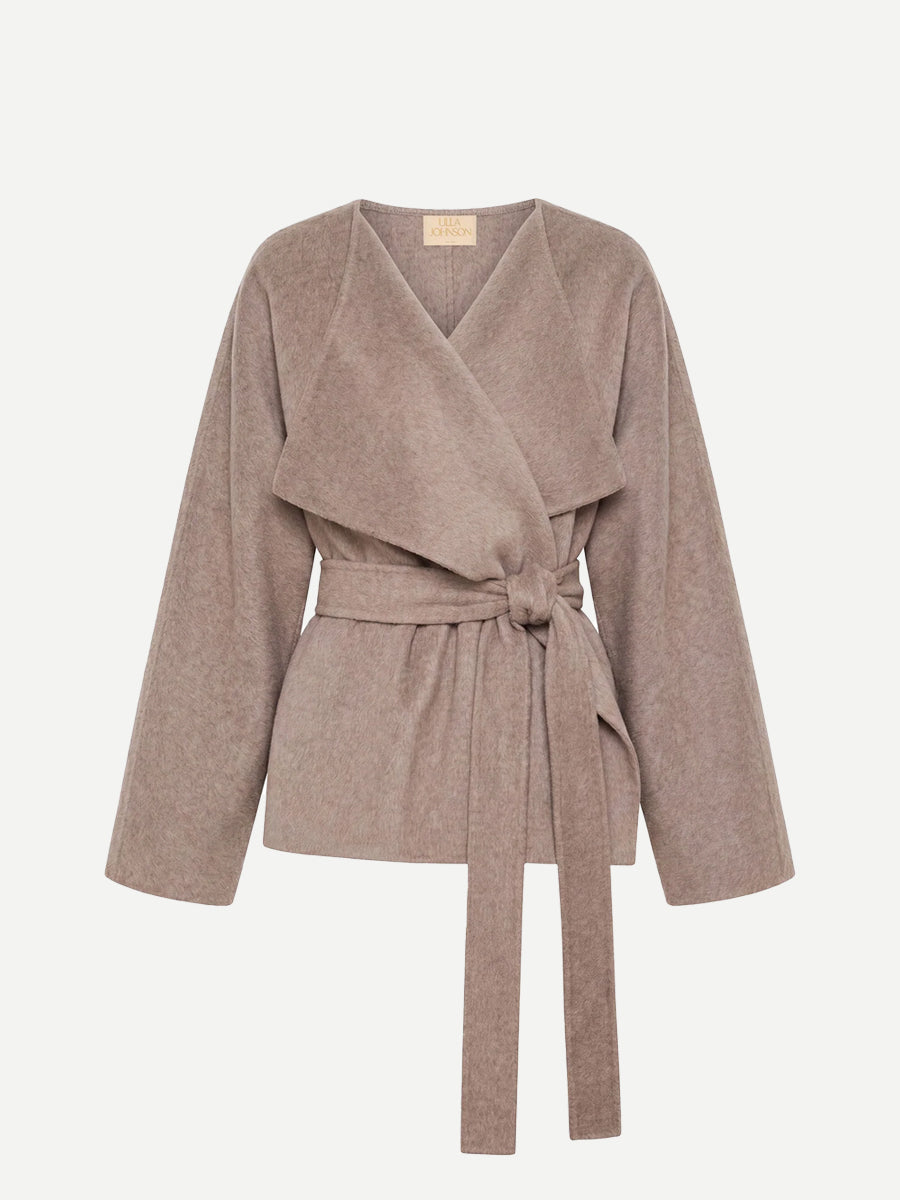 Sasha Wool Coat in Dove Melange