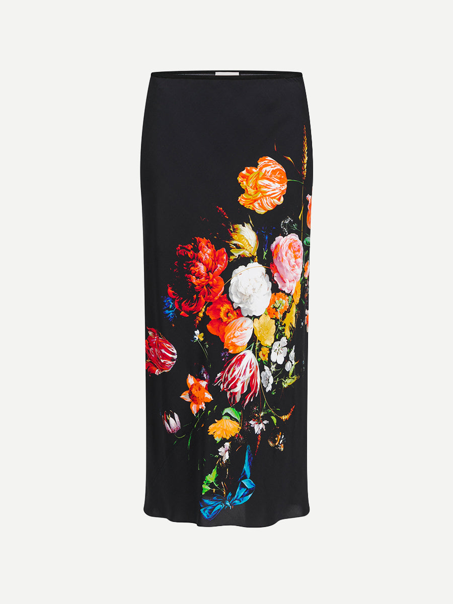 Sati Floral Midi Skirt in Dessin A