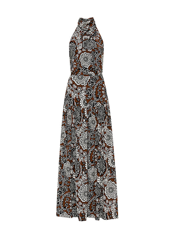 Matteau | Scarf Halter Dress in Dahlia