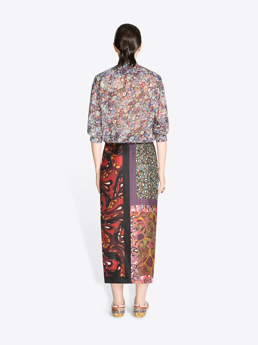 Scarfy Long Skirt in Dessin B